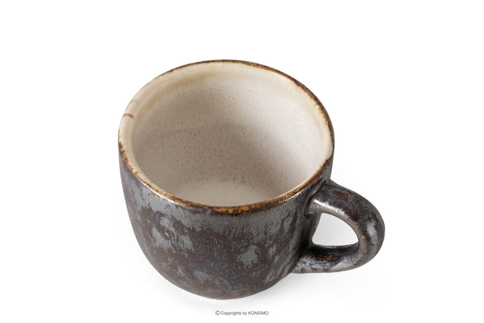 PRIMA Ručne glazovaná svetlo béžová šálka na espresso svetlo béžová - obrázok 2