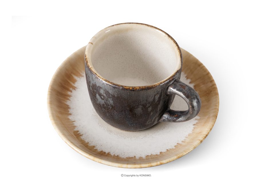 PRIMA Ručne glazovaná svetlo béžová šálka na espresso svetlo béžová - obrázok 5