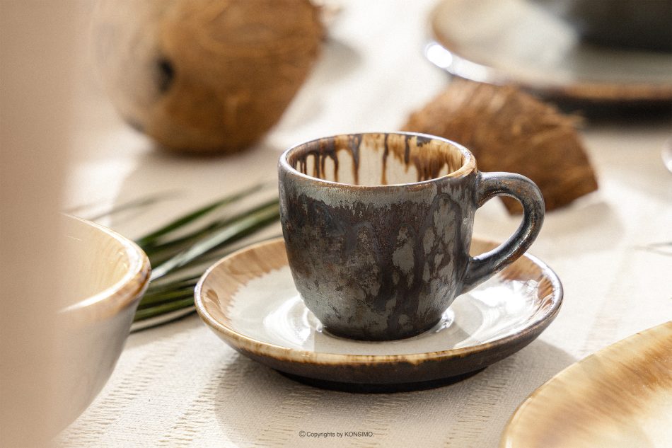 PRIMA Ručne glazovaná svetlo béžová šálka na espresso svetlo béžová - obrázok 6