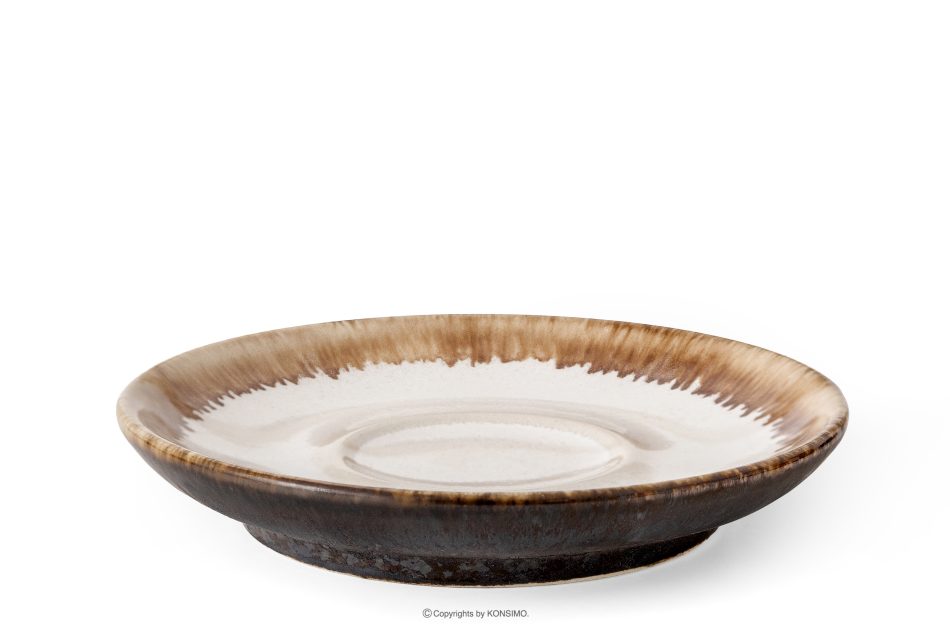 PRIMA Ručne glazovaný svetlo béžový podšálek na šálku espressa svetlo béžová - obrázok 0