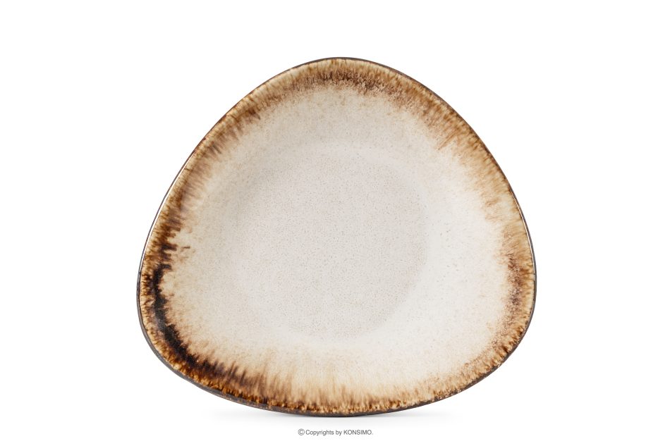 PRIMA Ručne glazovaný keramický raňajkový tanier 6 ks svetlo béžová svetlo béžová - obrázok 5