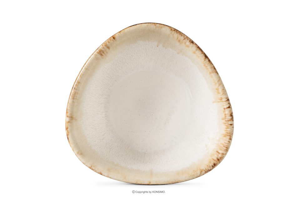 PRIMA Ručne glazovaná keramická misa na šalát 6 ks svetlo béžová svetlo béžová - obrázok 5