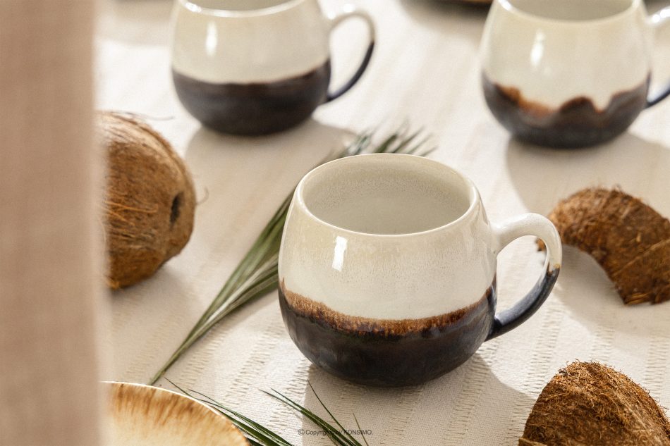 PRIMA Ručne glazovaný keramický hrnček 6 ks svetlo béžová svetlo béžová - obrázok 5