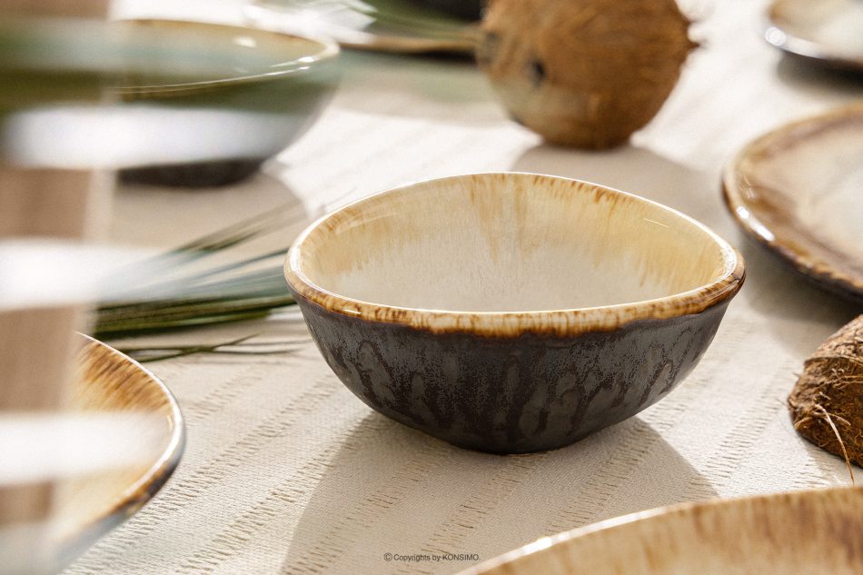 PRIMA Ručne glazovaná keramická večera a kávová súprava pre 6 osôb (30 ks) svetlo béžová svetlo béžová - obrázok 17