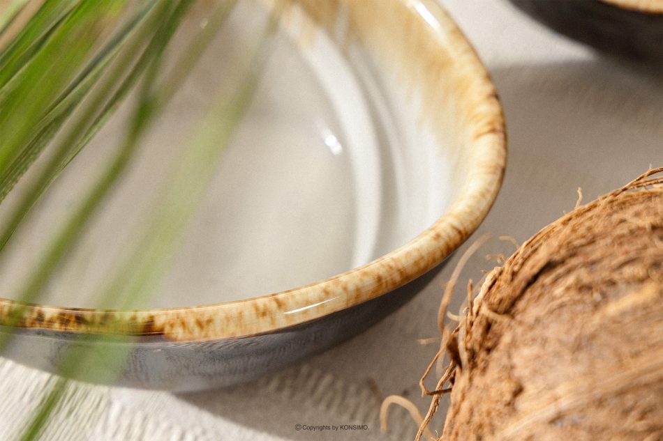 PRIMA Ručne glazovaná keramická večera a kávová súprava pre 6 osôb (30 ks) svetlo béžová svetlo béžová - obrázok 18