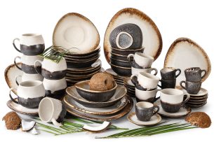 PRIMA, https://konsimo.sk/kolekcie/prima/ Obedy raňajky a kávové súpravy pre 6 osôb (60 ks) svetlo béžové svetlo béžová - obrázok