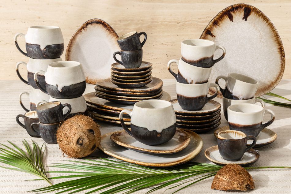 PRIMA Súprava na kávu a raňajky pre 6 osôb (42 ks) svetlo béžová svetlo béžová - obrázok 1