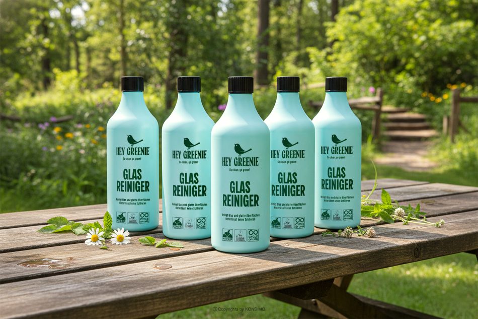 HEY GREENIE Ekologický čistič skla (5 ks) svetlo modrá - obrázok 1