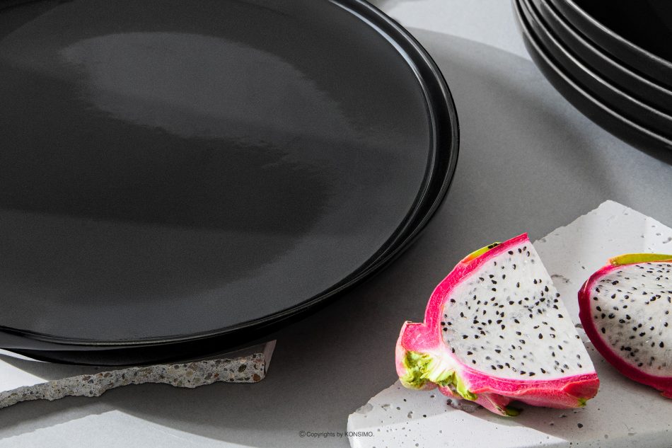 VICTO Jedálenská súprava lesklá čierna 6 os. (24 ks) lesklá čierna - obrázok 11