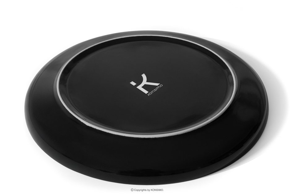 VICTO Jedálenský tanier lesklý čierny 6 ks. lesklá čierna - obrázok 6