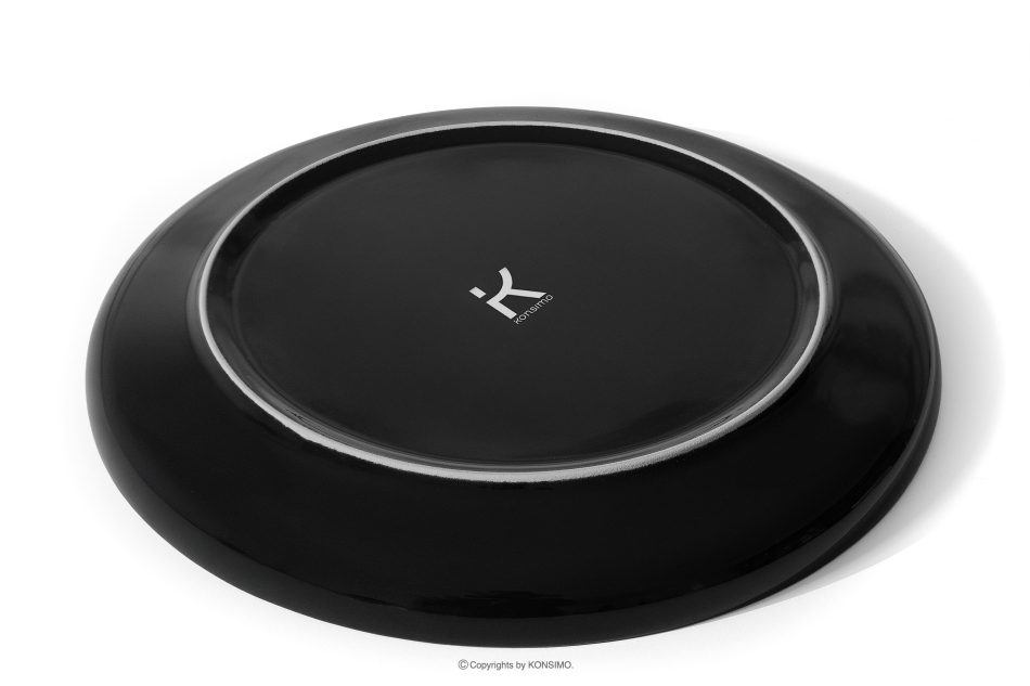 VICTO Dezertný tanier lesklý čierny 6 ks. lesklá čierna - obrázok 6