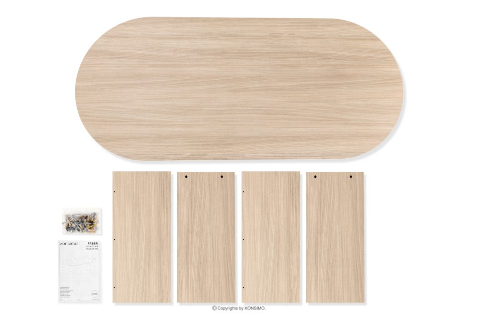 FABER Jedálenský stôl v modernom štýle svetlý dub svetlý dub - obrázok 9