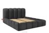 MERIDE Čalúnená posteľ 160 cm s antracitovým prešívaním antracitová - obrázok 3