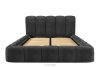 MERIDE Čalúnená posteľ 160 cm s antracitovým prešívaním antracitová - obrázok 4