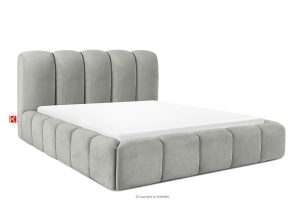 MERIDE, https://konsimo.sk/kolekcie/meride/ Čalúnená posteľ 160 cm so svetlosivým prešívaním svetlo šedá - obrázok