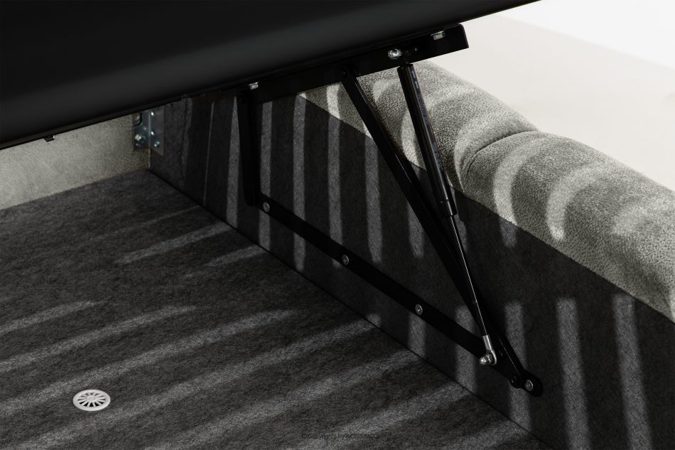 MERIDE Čalúnená posteľ 160 cm so svetlosivým prešívaním svetlo šedá - obrázok 16