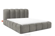 Čalúnená posteľ 160 cm s tmavosivým prešívaním