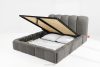 MERIDE Čalúnená posteľ 160 cm s tmavosivým prešívaním tmavo šedá - obrázok 12