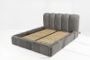 MERIDE Čalúnená posteľ 160 cm s tmavosivým prešívaním tmavo šedá - obrázok 13