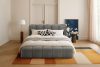 MERIDE Čalúnená posteľ 160 cm s tmavosivým prešívaním tmavo šedá - obrázok 22