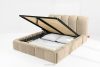 MERIDE Čalúnená posteľ 160 cm v štýle Japandi s béžovým prešívaním béžová - obrázok 12