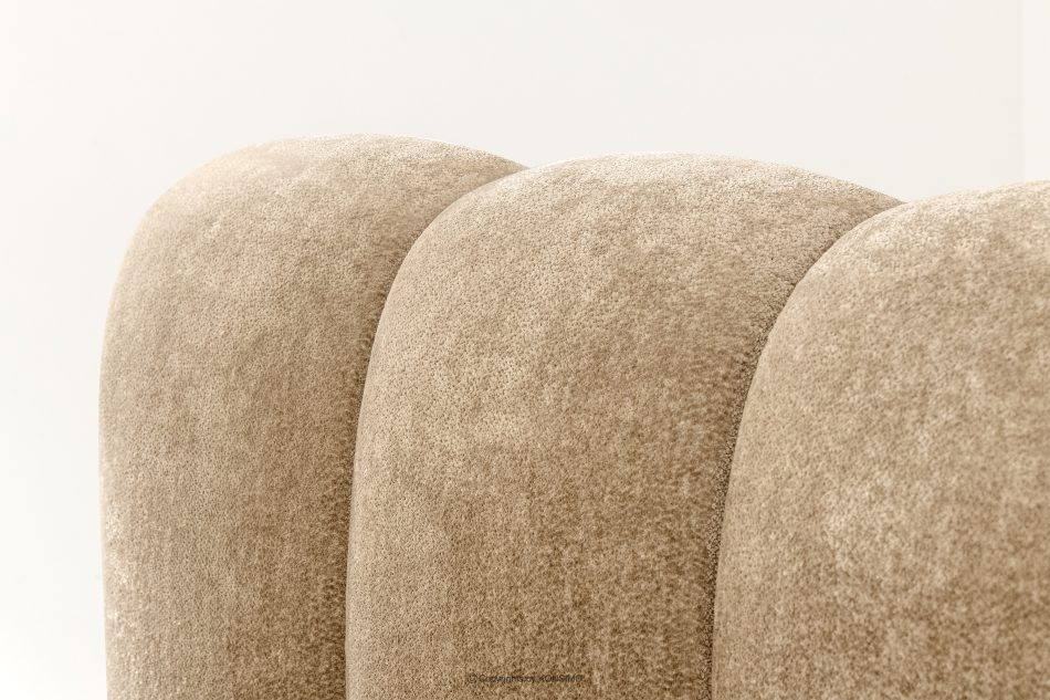 MERIDE Čalúnená posteľ 160 cm v štýle Japandi s béžovým prešívaním béžová - obrázok 14