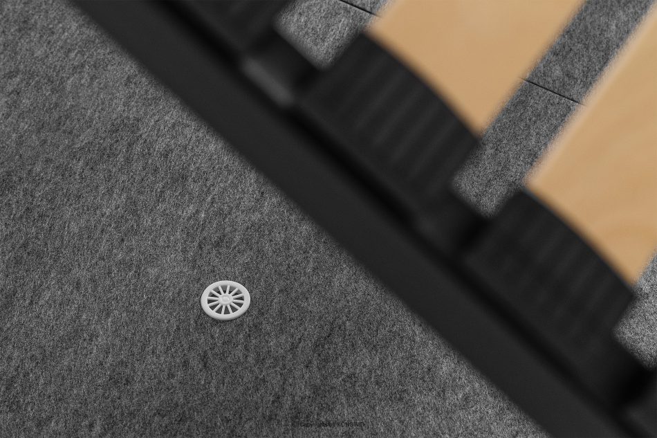 MERIDE Čalúnená posteľ 160 cm v štýle Japandi s béžovým prešívaním béžová - obrázok 19