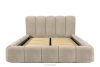 MERIDE Čalúnená posteľ 160 cm v štýle Japandi so sivobéžovým prešívaním šedo-béžová - obrázok 4