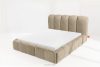 MERIDE Čalúnená posteľ 160 cm v štýle Japandi so sivobéžovým prešívaním šedo-béžová - obrázok 14