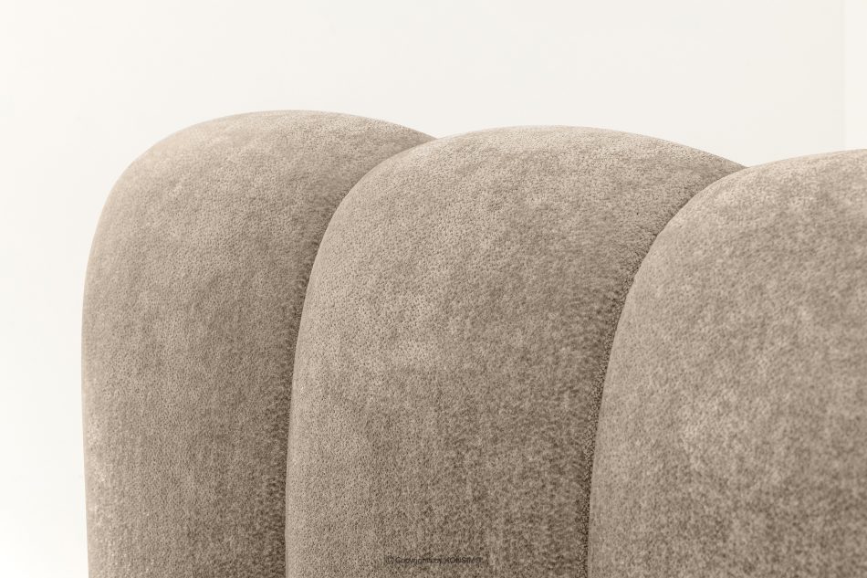 MERIDE Čalúnená posteľ 160 cm v štýle Japandi so sivobéžovým prešívaním šedo-béžová - obrázok 14