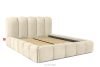 MERIDE Čalúnená posteľ 160 cm v štýle Japandi s ecru prešívaním ekru - obrázok 3