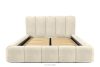 MERIDE Čalúnená posteľ 160 cm v štýle Japandi s ecru prešívaním ekru - obrázok 4