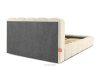 MERIDE Čalúnená posteľ 160 cm v štýle Japandi s ecru prešívaním ekru - obrázok 6