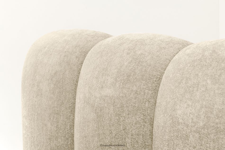 MERIDE Čalúnená posteľ 160 cm v štýle Japandi s ecru prešívaním ekru - obrázok 14