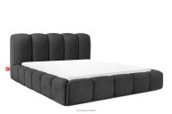 Čalúnená posteľ 180 cm s antracitovým prešívaním