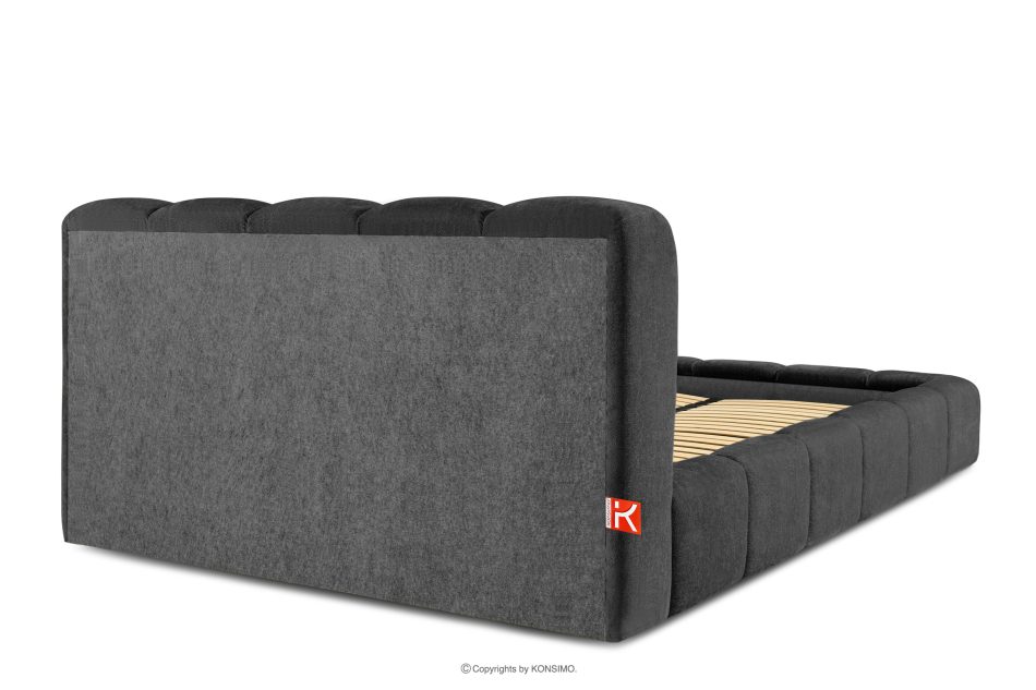 MERIDE Čalúnená posteľ 180 cm s antracitovým prešívaním antracitová - obrázok 5