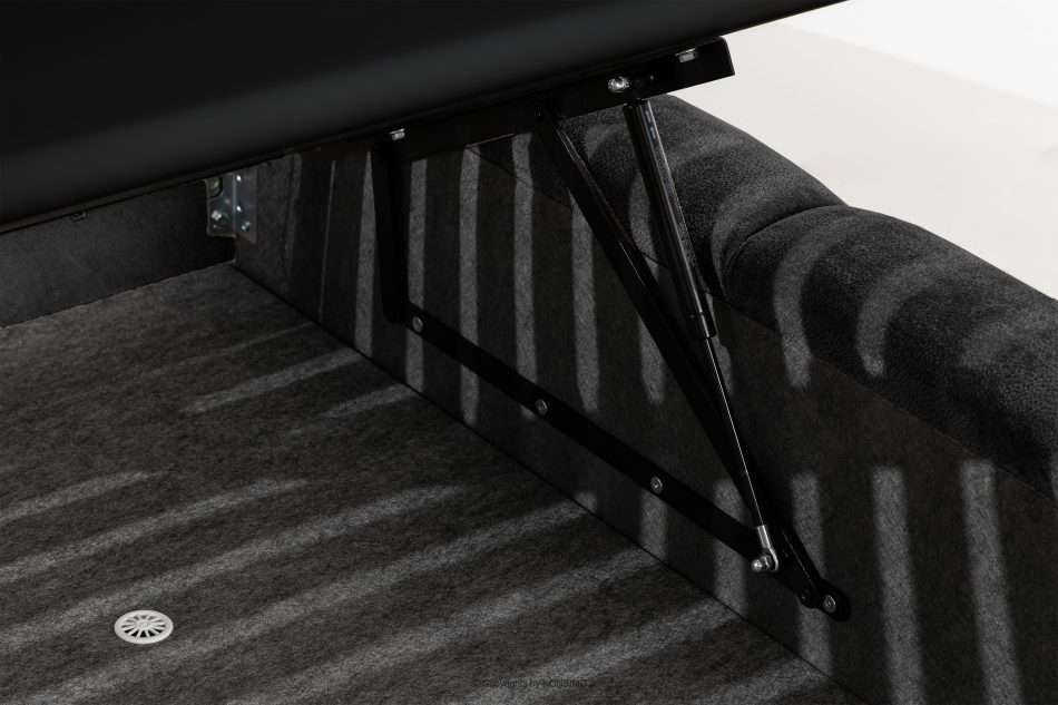 MERIDE Čalúnená posteľ 180 cm s antracitovým prešívaním antracitová - obrázok 16