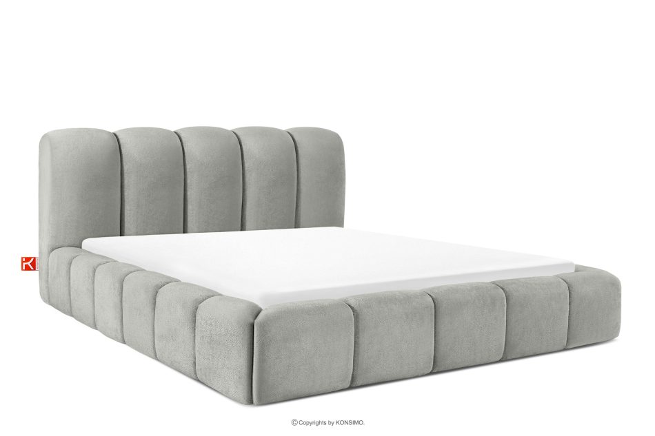 MERIDE Čalúnená posteľ 180 cm so svetlosivým prešívaním svetlo šedá - obrázok 0
