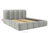 MERIDE Čalúnená posteľ 180 cm so svetlosivým prešívaním svetlo šedá - obrázok 3
