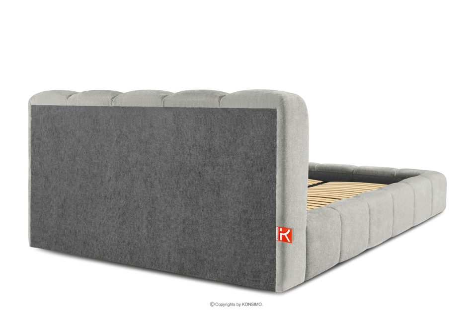 MERIDE Čalúnená posteľ 180 cm so svetlosivým prešívaním svetlo šedá - obrázok 5