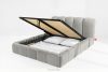 MERIDE Čalúnená posteľ 180 cm so svetlosivým prešívaním svetlo šedá - obrázok 12