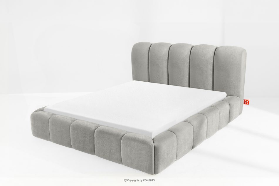 MERIDE Čalúnená posteľ 180 cm so svetlosivým prešívaním svetlo šedá - obrázok 13