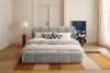 MERIDE Čalúnená posteľ 180 cm so svetlosivým prešívaním svetlo šedá - obrázok 22
