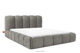 MERIDE, https://konsimo.sk/kolekcie/meride/ Čalúnená posteľ 180 cm s tmavosivým prešívaním tmavo šedá - obrázok