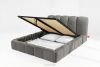 MERIDE Čalúnená posteľ 180 cm s tmavosivým prešívaním tmavo šedá - obrázok 12