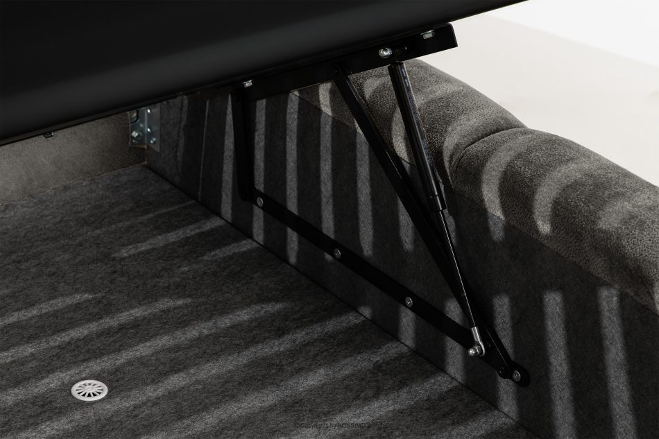 MERIDE Čalúnená posteľ 180 cm s tmavosivým prešívaním tmavo šedá - obrázok 16