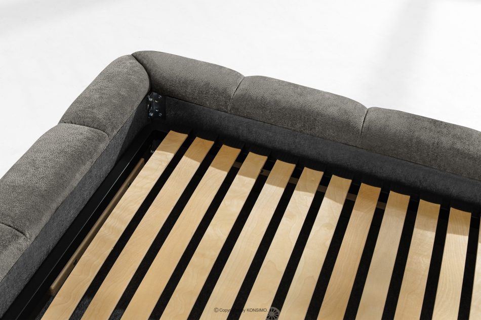 MERIDE Čalúnená posteľ 180 cm s tmavosivým prešívaním tmavo šedá - obrázok 17