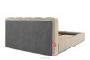 MERIDE Čalúnená posteľ 180 cm v štýle Japandi so sivobežovým prešívaním šedo-béžová - obrázok 6