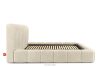 MERIDE Čalúnená posteľ 180 cm v štýle Japandi s ecru prešívaním ekru - obrázok 5