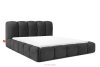 MERIDE Čalúnená posteľ 200 cm s antracitovým prešívaním antracitová - obrázok 1
